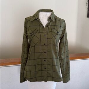 DIXXON women’s  Olive free. Flannel button down size small